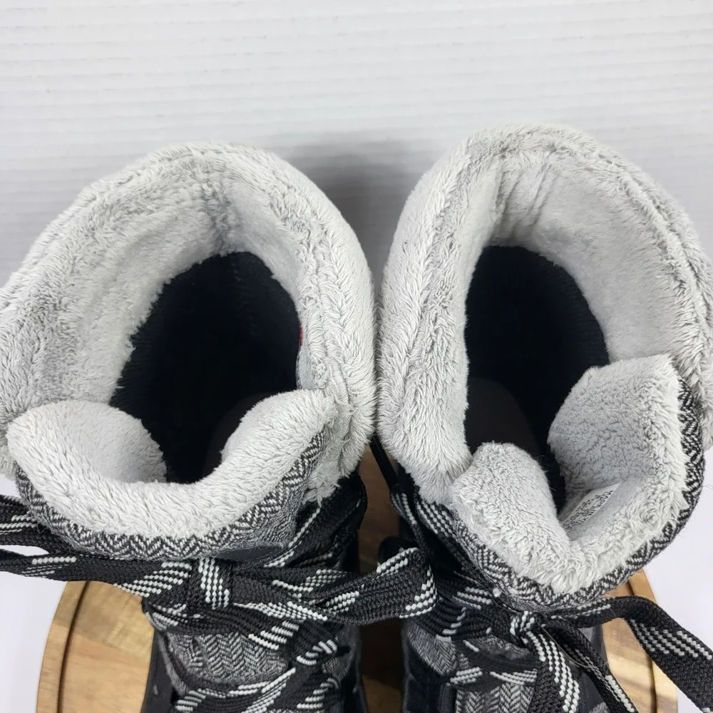 Salomon Heika CS WP Boots Women's 9.5 Gray Herringbone Waterproof Thinsulate Fur